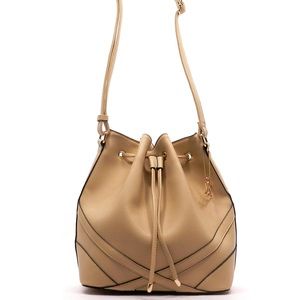 Hue & Ash Drawstring Bucket Shoulder Bag